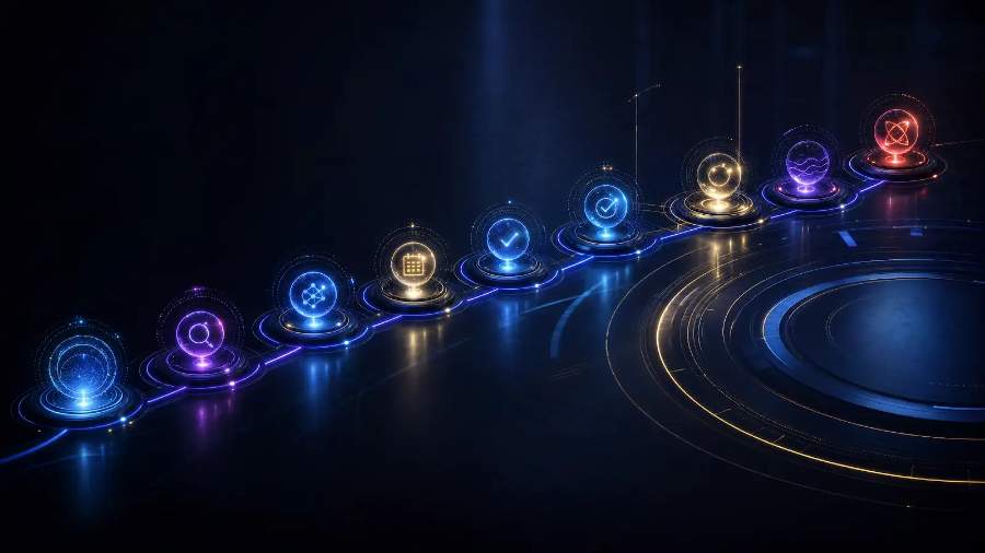 CRM pipeline stages showing inquiry, qualified, and booked customer journey progression