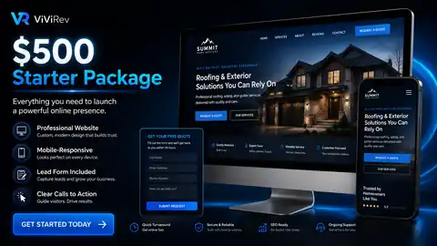 Examples of ViViRev service-business website designs