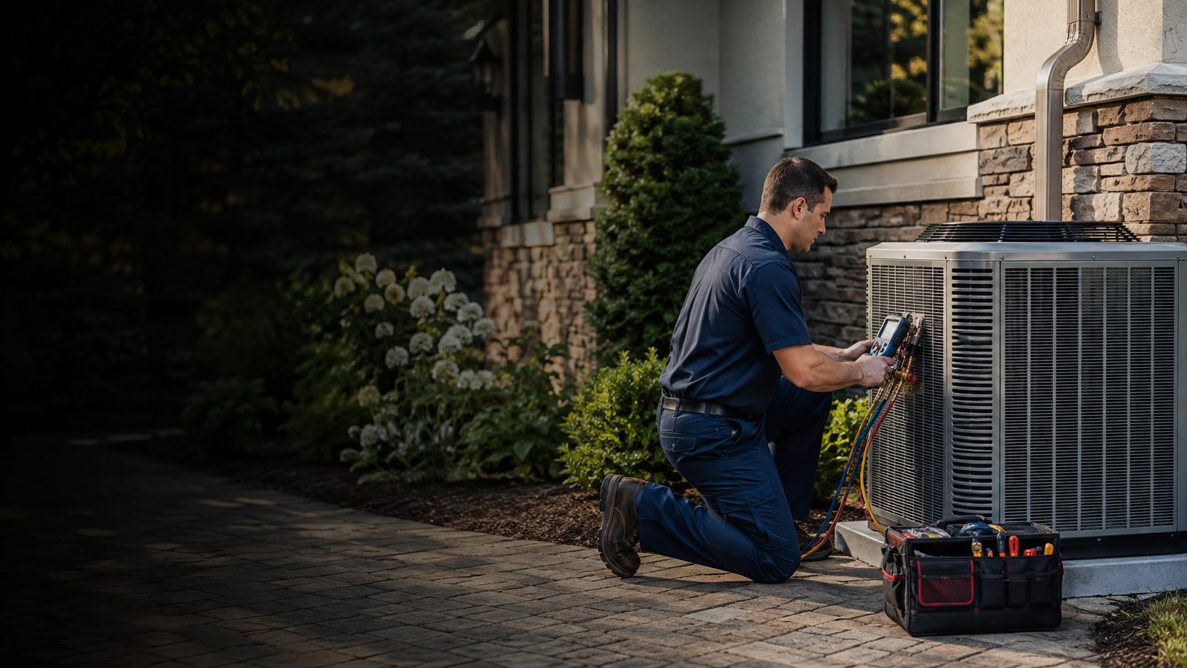 HVAC service business website imagery